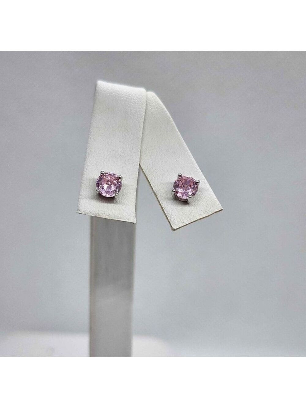 NEW Sterling Silver 925 Pink GemStone Studs - Earrings